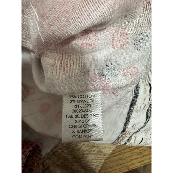 Christopher & Banks Women Jacket Size Medium Long Sleeve Buttons Polka Dots City - Picture 9 of 13